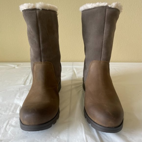 Sorel Shoes - Sorel Camel Brown Emelie Foldover Boot Women's Size 9 Nubuck Leather and Suede